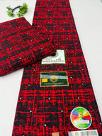 Ruby Grid Ankara Fabric
