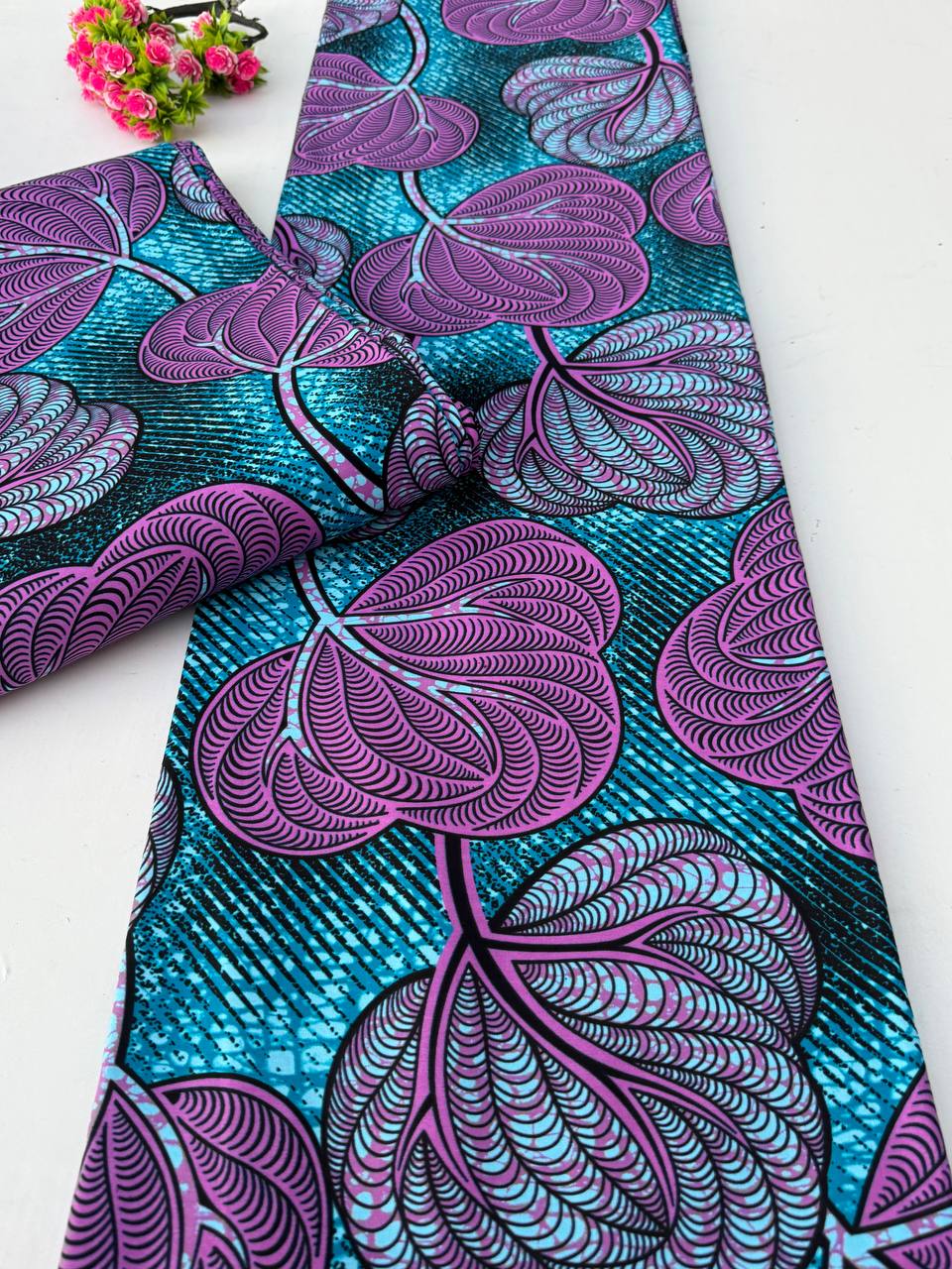 Fuchsia Foliage Ankara Fabric