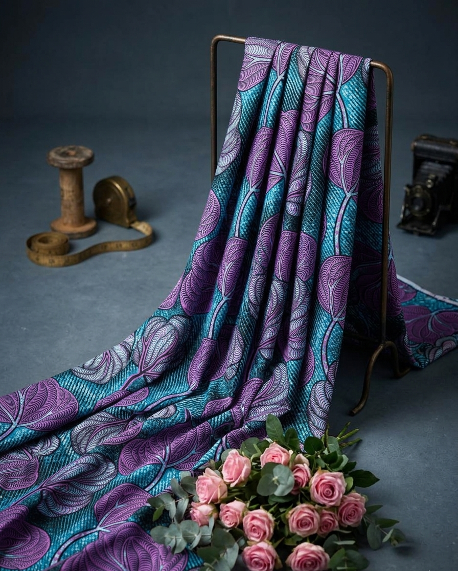 Floral patterned fabric ankara fabric