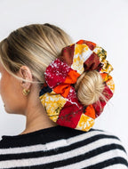 Oversized Ankara Scrunchies Sunset Fire