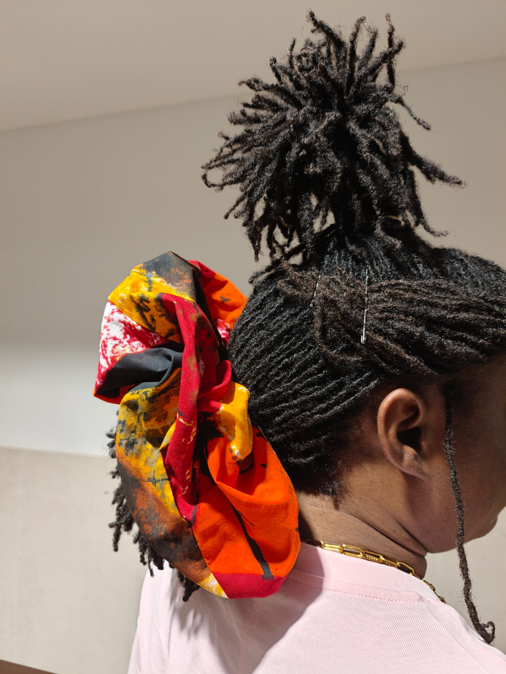 Oversized Ankara Scrunchies Sunset Fire