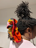 Oversized Ankara Scrunchies Sunset Fire