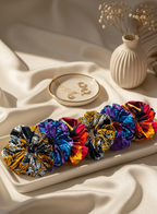 FUCHSIA FOLIAGE ANKARA SCRUNCHIE