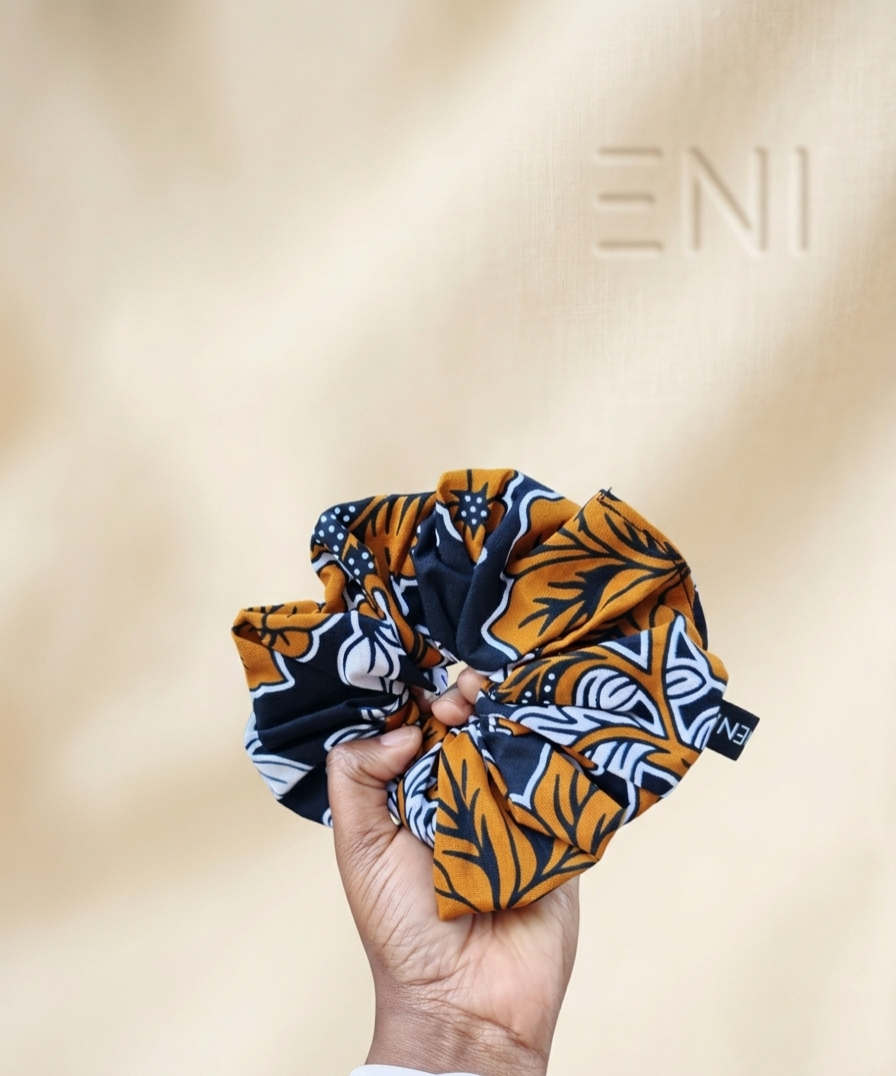 MARIGOLD BLOOM ANKARA SCRUNCHIE COLLECTION PACK OF THREE