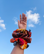 SUNSET FIRE ANKARA SCRUNCHIE COLLECTION PACK OF THREE