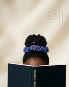 FUCHSIA FOLIAGE ANKARA SCRUNCHIE