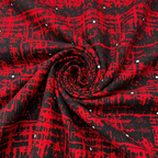 Red and black patterned fabric