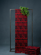Red patterned african wax  fabric